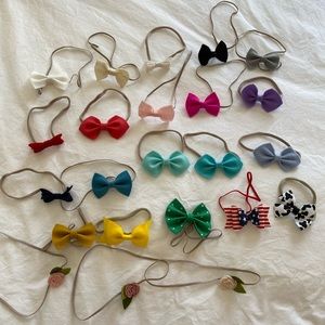 Set of 23 Wool Stretchy Headband Bows